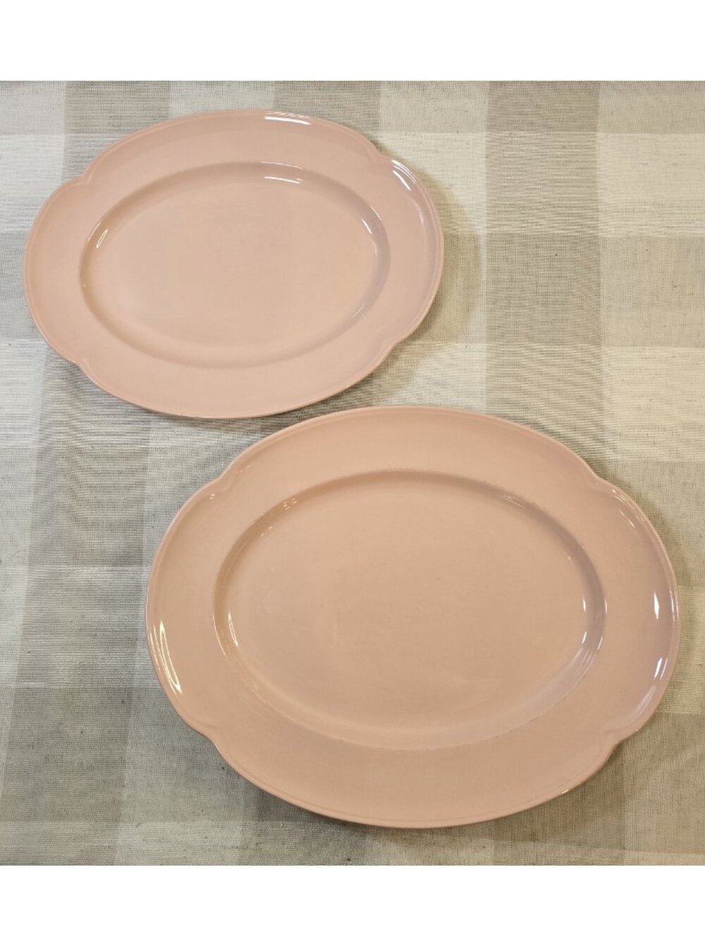 Vintage MCM Serveware Johnson Brothers Rosedawn Pink 14" & 16" Platters